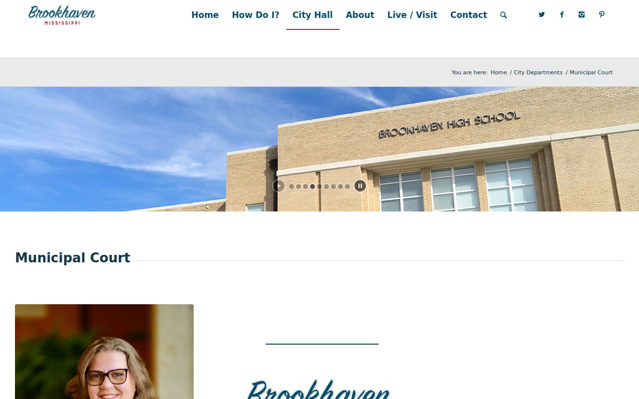 Brookhaven Municipal Court official schedule and contact page